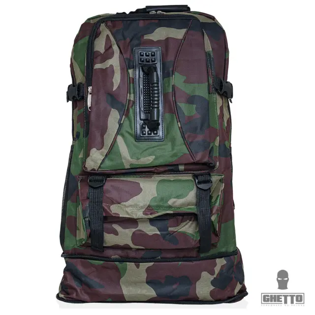 Ghetto Waterproof Camo Tactical Backpack | Military Style Multi-Pocket Travel Bag