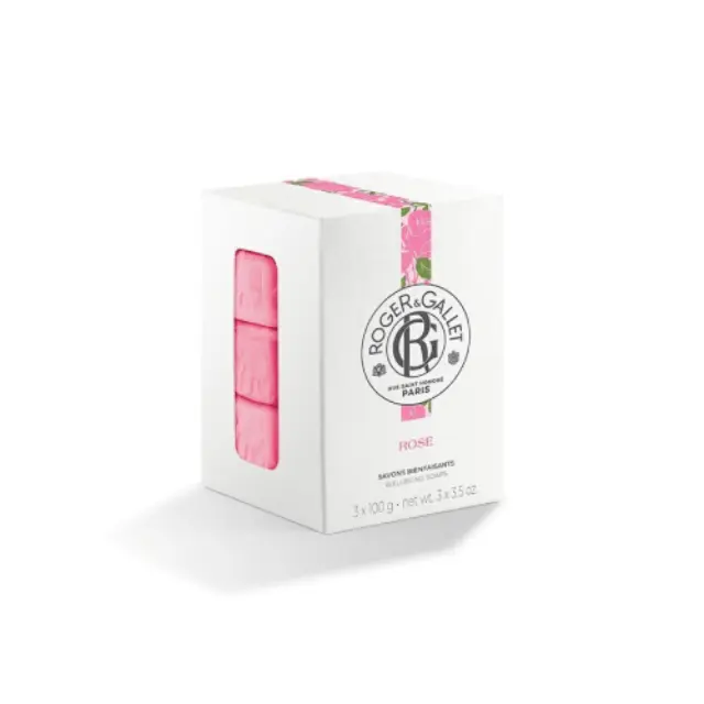Roger & Gallet Promo Pack Rose Set Soap Αναζωογονητικά Σαπούνια με Άρωμα Τριαντάφυλλο, 3x100gr