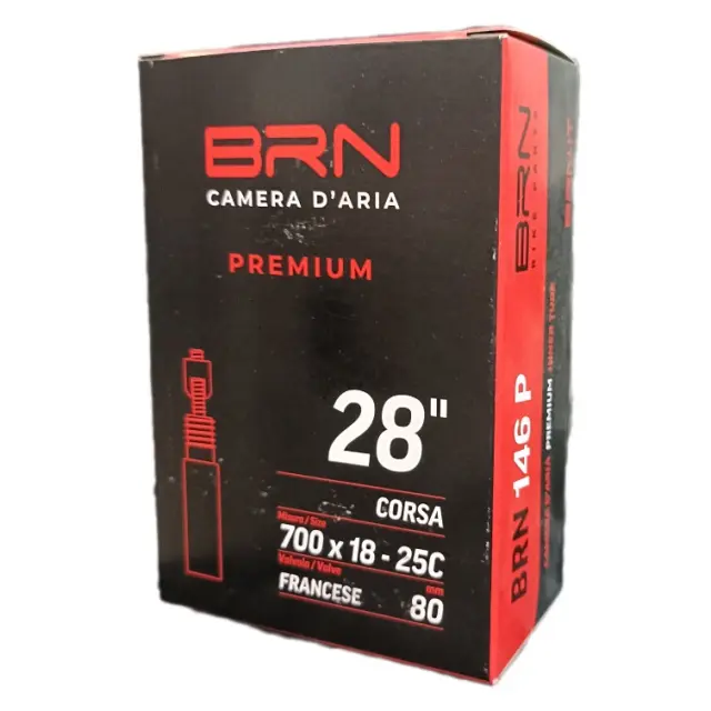 BRN PREMIUM 700X18/25C FV80mm ΑΕΡΟΘΑΛΑΜΟΣ ΠΟΔΗΛΑΤΟΥ ΜΕ ΑΦΑΙΡΟΥΜΕΝΗ ΒΑΛΒΙΔΑ BRN146P