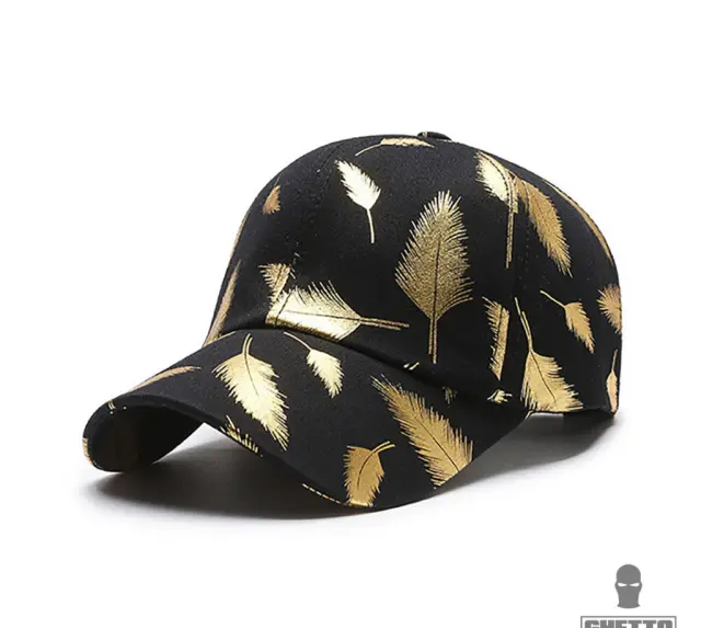 Ghetto New Stylish Adjustable Cap Gold Leaf Black