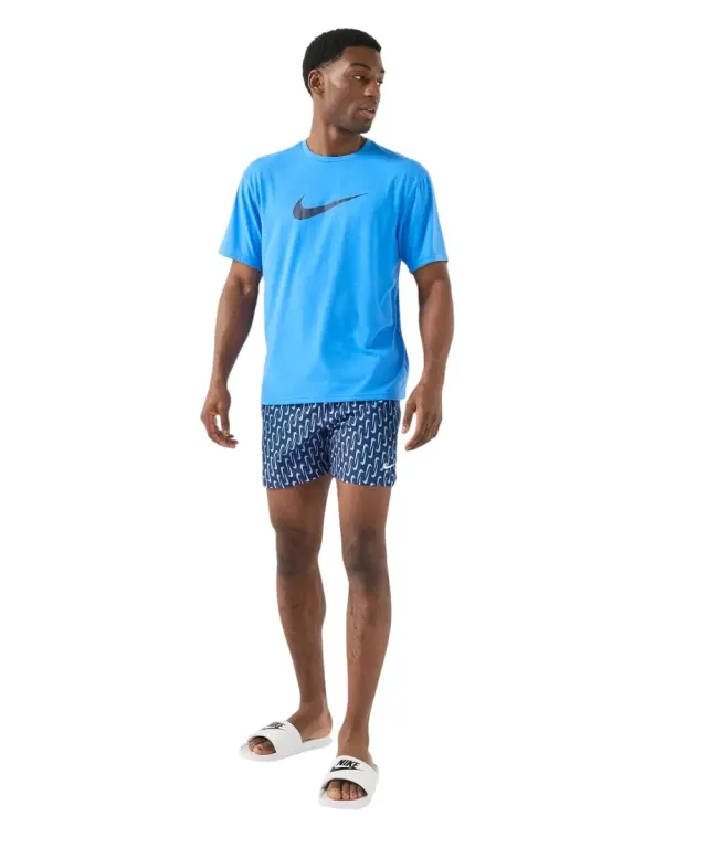 Nike - Ανδρική Αντηλιακή Μπλούζα Short Sleeve Hydroguard NESSG523-434 Μπλε 3