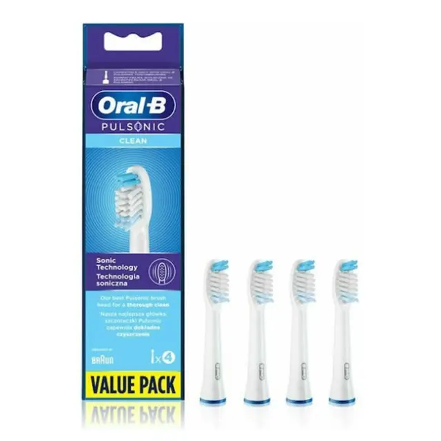 Oral-B Ανταλλακτικές Κεφαλές για Ηλεκτρική Οδοντόβουρτσα Pulsonic Clean 4pack White