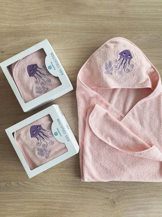 Fluffy Κεντητή Κάπα Pink 75x75 Sunshine 3