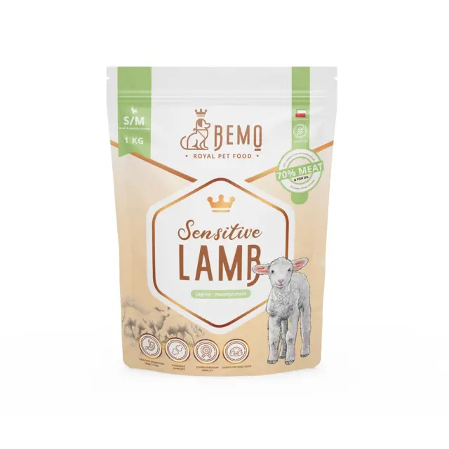 BEMO Sensitive Lamb Small/Medium Mono - dry dog food - 1kg