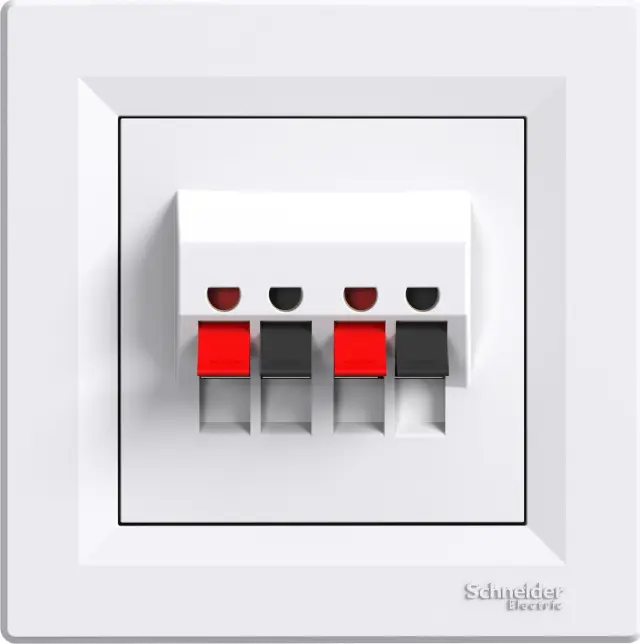 Asfora, loudspeaker socket, white