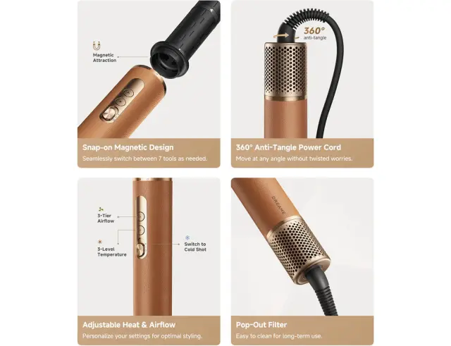 Πιστολάκι Μαλλιών 7 σε 1 Dreame AirStyle Pro με ισχύ 1300W και 3 θερμοκρασίεςAMF18A 3