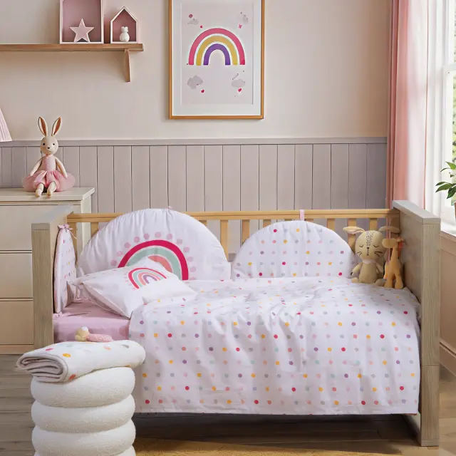 Πάντα Κούνιας Baby Dots Nef Nef Homeware, ΥΦΑΣΜΑ:100%BAMB-ΕΣΩΤ:100%ΠΟΛ - ECRU/PINK (040813) 2