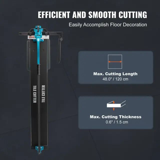 Επαγγελματικός Κόφτης Πλακιδίων VEVOR 1200mm (48") με Laser & Έξτρα Ροδέλα Κοπής 2