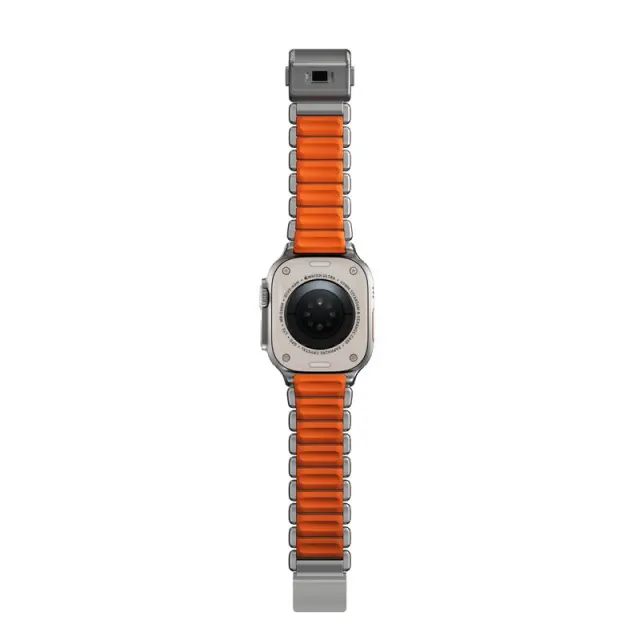 NOMAD Wrist Band Stratos Band Apple Watch 49mm Natural Titanium Ultra Orange 2