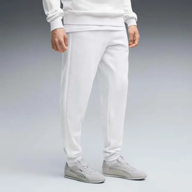 Puma Men's Essentials Elavated Fleece Sweatpants Άσπρο - Γκρι 694488-61 (Puma)