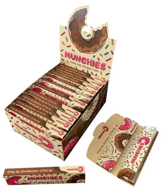Monkey King Χαρτάκια Ακατέργαστο - Munchies King Size Slim με Τζιβάνα & Grinder Munchies
