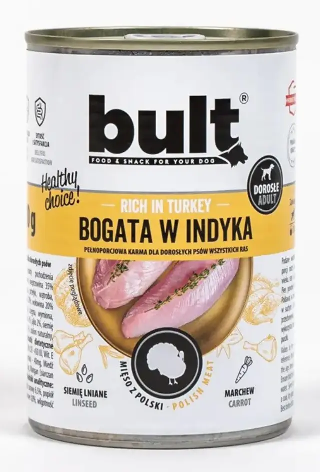 BULT Rich in turkey - Wet dog food - 800 g