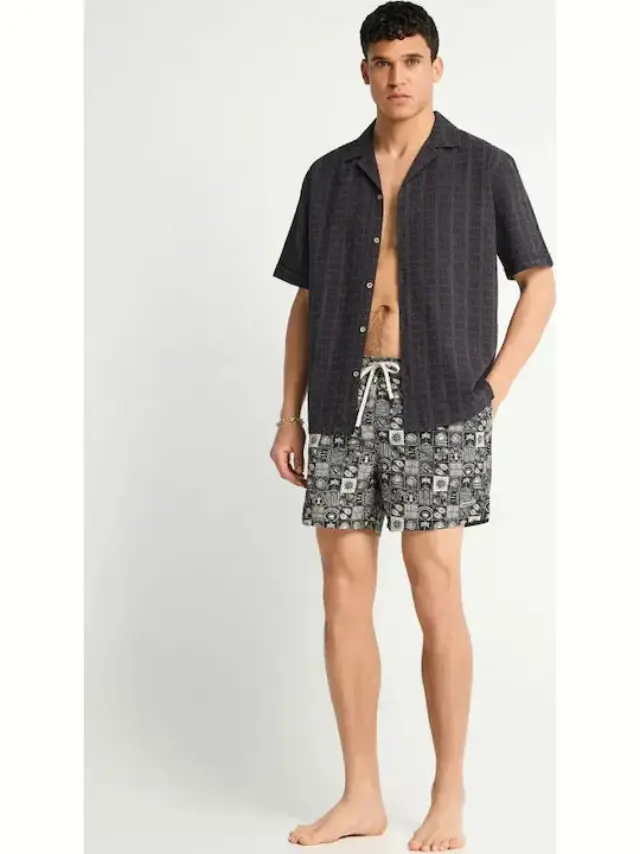Funky Buddha Men's Swimwear Shorts Anthracite FBM013-012-16 - 2XL 2