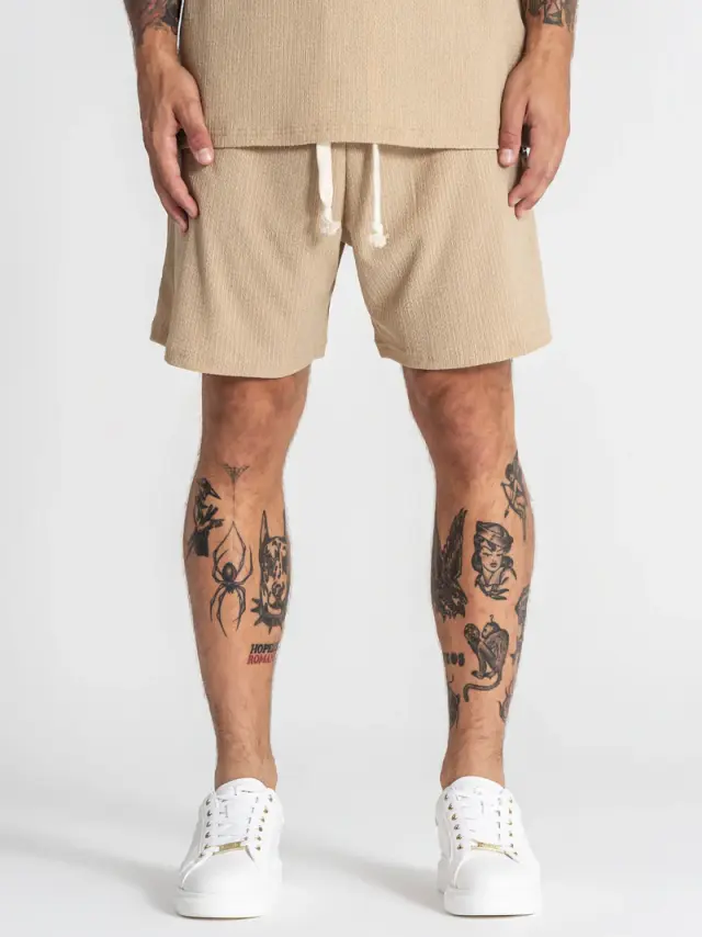 Gianni Kavanagh Ανδρικό TEXTURE Shorts – Sand Beige - L