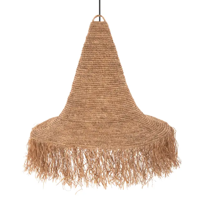Φωτιστικό οροφής κρεμαστό Rattan σε φυσικό Φ103x84,5-106 εκ.