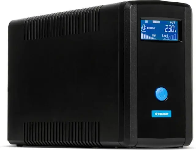 Tescom Leo Plus LCD 650AP UPS Line Interactive 650VA 390W με AVR, LCD Οθόνη + 2 Schuko Πρίζες 2
