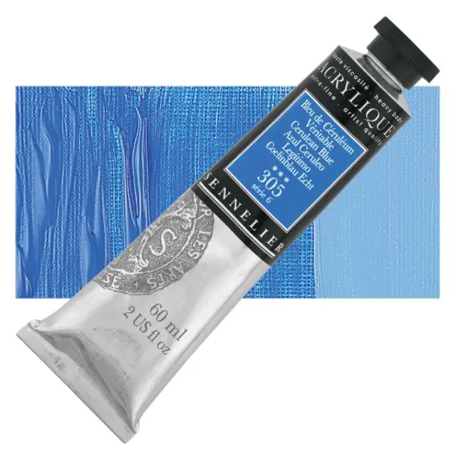 Ακρυλικό Sennelier Extra Fine - 305 Cerulean Blue S6 - 60ml