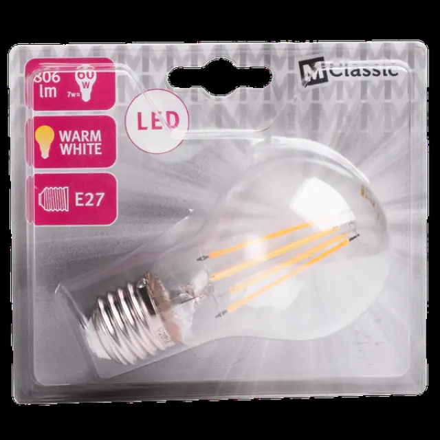 LED Bulb Filament E27 7W 2700K 806lm CL
