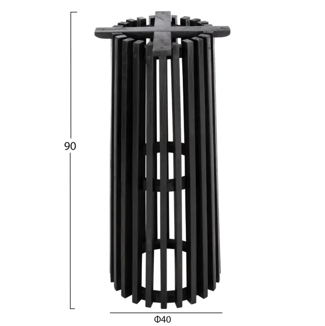 ΒΑΣΗ BAR STAND ΕΣΩΤ.ΧΩΡΟΥ ΜΕΣ.ΥΨΟΥΣ ΣΤΡΟΓΓΥΛΗ FB99857.12 MINDI ΞΥΛΟ ΣΕ ΜΑΥΡΟ Φ40x90Υεκ. 2