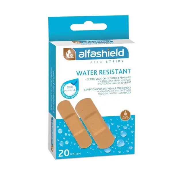 Alfashield Water Resistant Επίθεμα Μικροτραυμάτων 20 Τεμάχια
