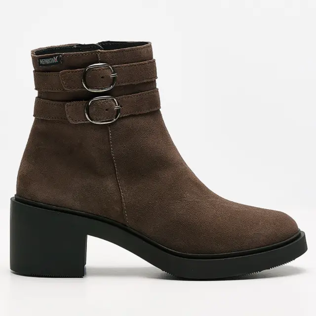 Mephisto Μποτάκια Γυναικείο δέρμα suede Καφέ MEP/PAISLEY ICE BROWN