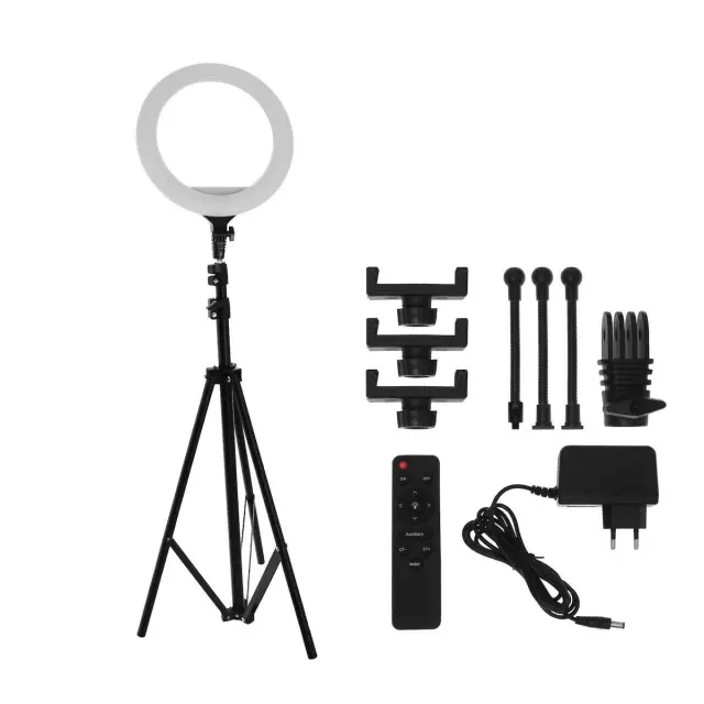 Ring Light QX-360 14 3000-6000K με τρίποδο και βάση για κινητό