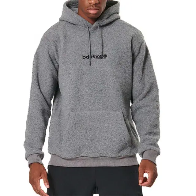 Body Action Men's Sherpa Fleece Hoodie Γκρι 063516-03 (Body Action)