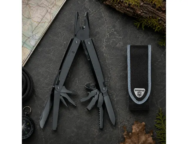 Ελβετικό Πολυεργαλείο Victorinox Tool BS με θήκη, 27 λειτουργίες και μήκος 11.5cm - Black 3.0323.3CN