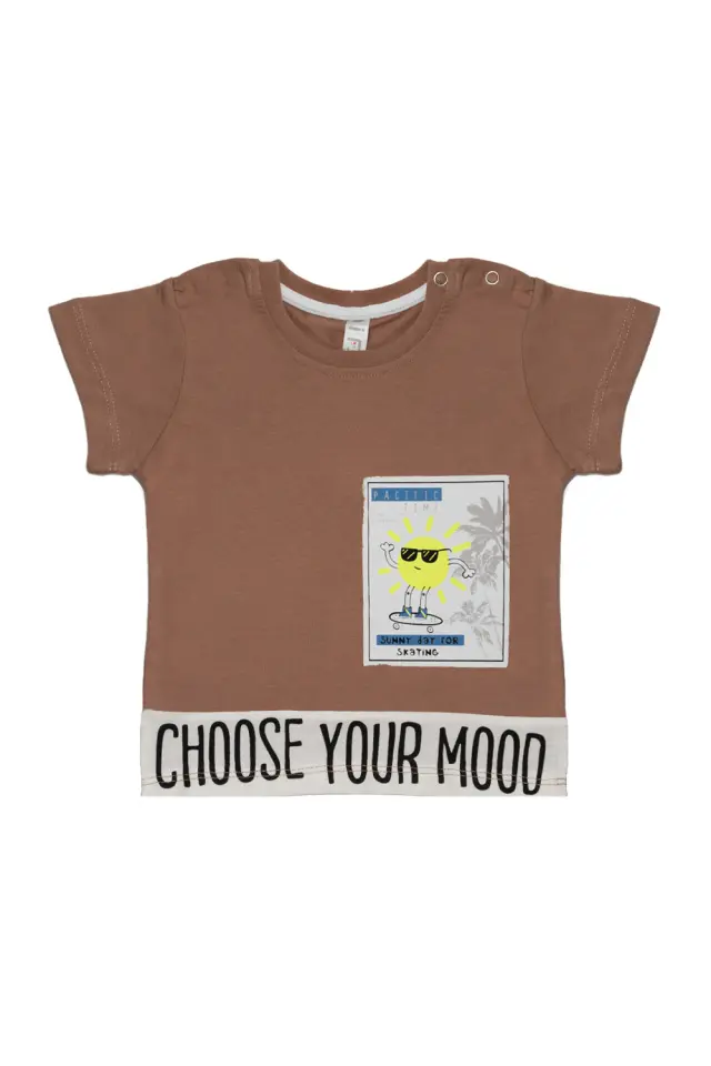 T-Shirt Baby Pacific Time Καφέ