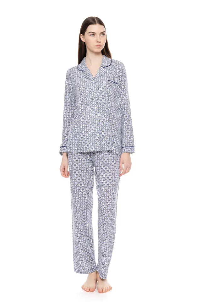 W1551 - Type - PYJAMA BUTTONED GEO LOVERS