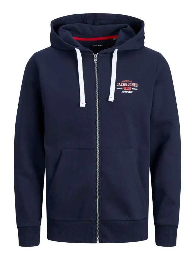 JJSTAMP ZIP HOOD SMALL Navy Blazer