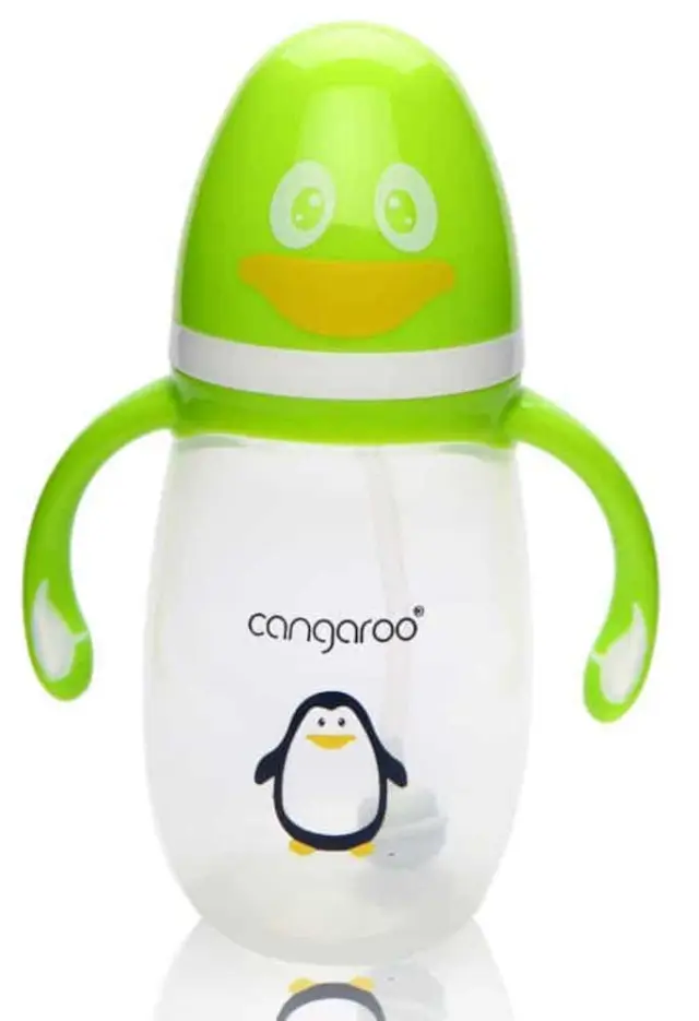 Μπουκάλι με Χερούλια PP 300ml Penguin Cangaroo Green C0564 3800146259686