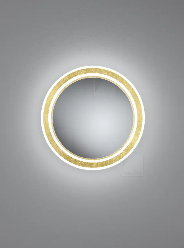 Φωτιστικό Καθρέπτης LED SAO Τοίχου & Οροφής Ø420 Gold Leaf 40W Dimmable Χρυσό