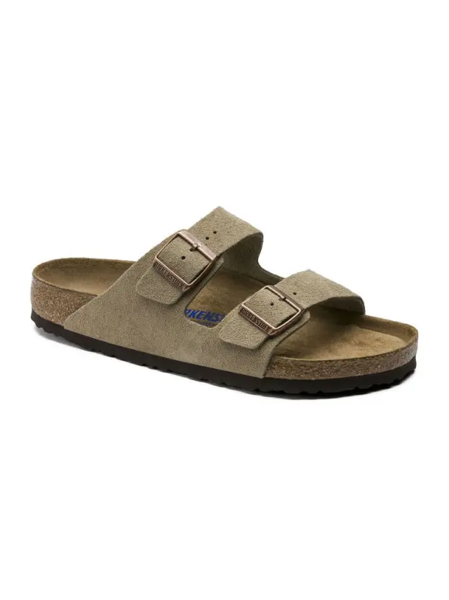 Birkenstock Πέδιλα Unisex δέρμα suede Μπεζ BIR/ARIZONA SOFT 951303 TAUPE 2