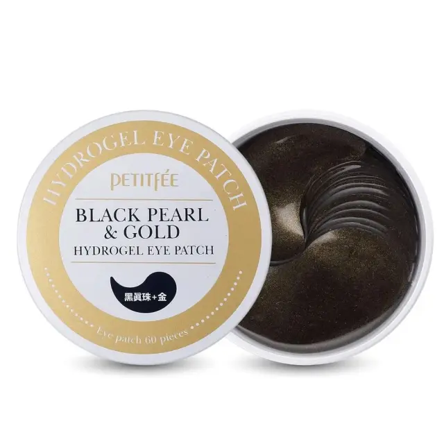 PETITFEE Black Pearl + Gold Eye Patches για Αναζωογόνηση 60τμχ