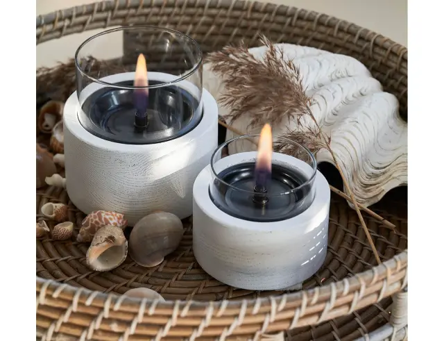 Επιτραπέζια Εστία Φωτιάς Lotus 12 Tenderflame με διάρκεια καύσης 9 - 10 ώρες, χωρητικότητα δεξαμενής 300ml και διαστάσεις 12x12.5cm - White TF-600335 2