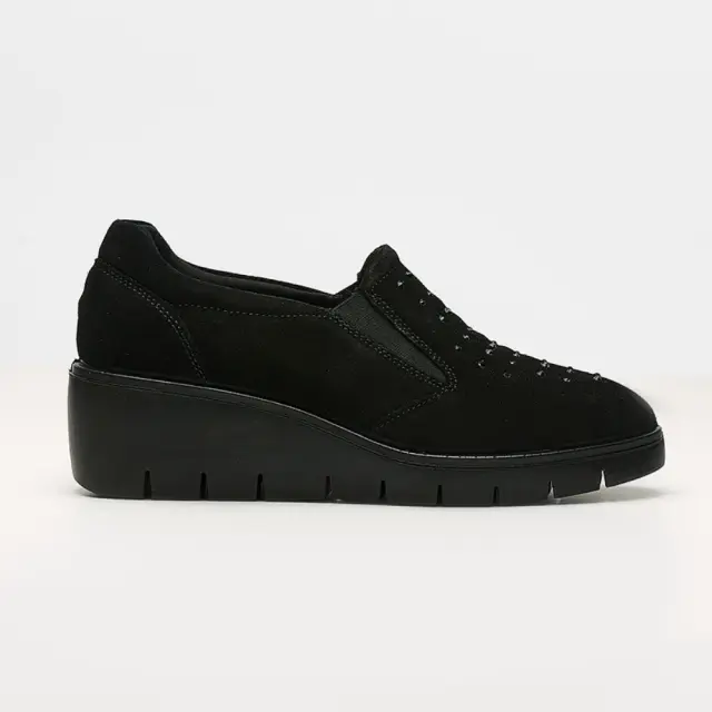 Imac Μοκασίνια-Loafers Γυναικείο δέρμα Nubuck Μαύρο IMA/655250 SCAM/NERO