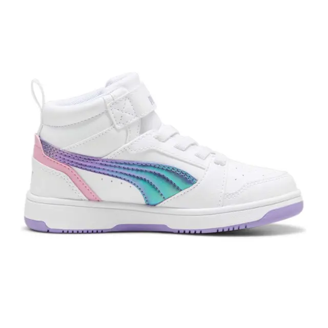 Puma Girl's Rebound V6 Mid Bouncy Sky AC+ (PS) Άσπρο - Μωβ 398726-01 (Puma) - 29 2