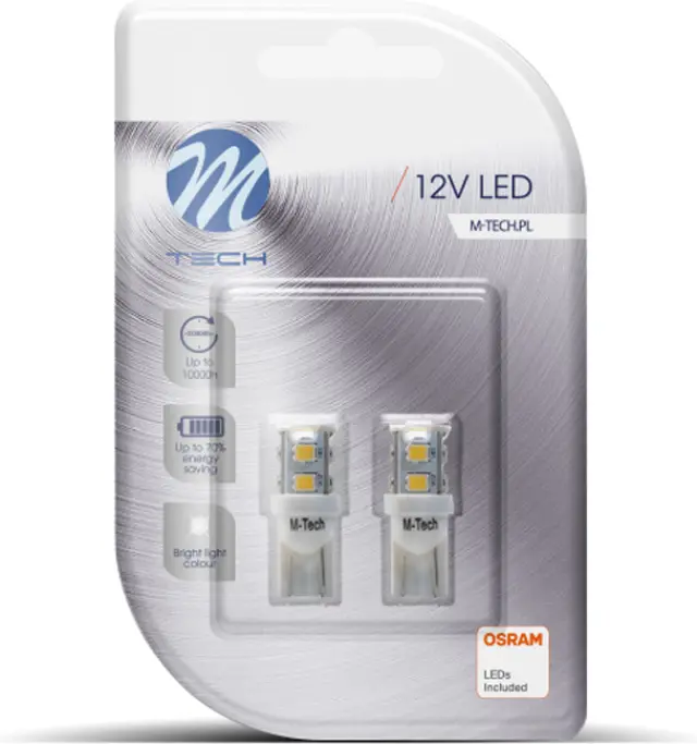 W5W 12V T10 W2,1x9,5d LED 9xSMD3528 ΛΕΥΚΟ (ΚΑΡΦΩΤΟ ΑΚΑΛΥΚΟ) BLISTER 2ΤΕΜ. LB018W