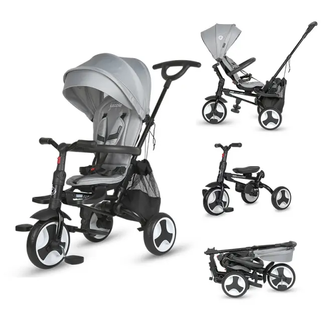 Coccolle Spectra Plus Premium Line Αναδιπλούμενο Τρίκυκλο Ποδήλατο Neutral Grey 10+ Μηνών