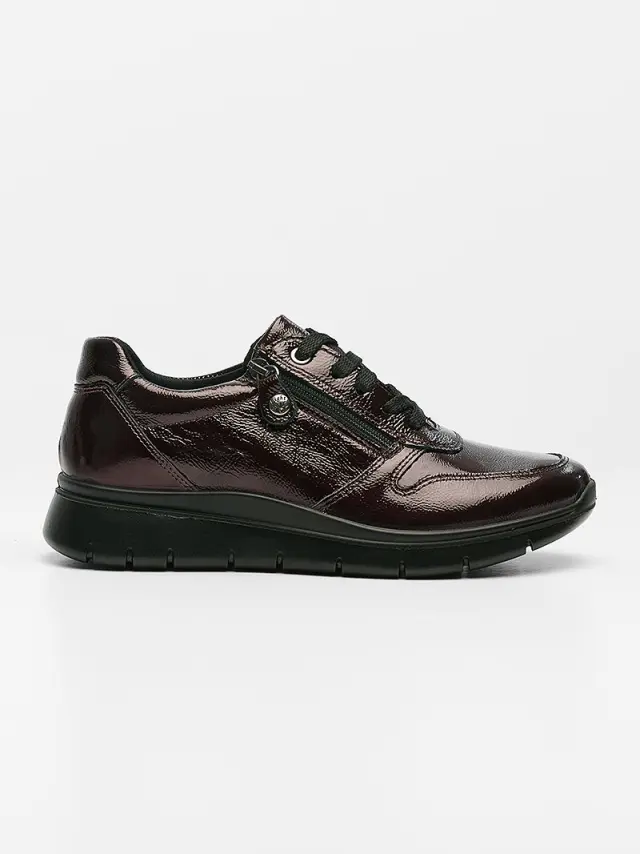 Imac Sneakers Γυναικείο δέρμα λουστρίνι Μπορντώ IMA/455960 BORDO 3