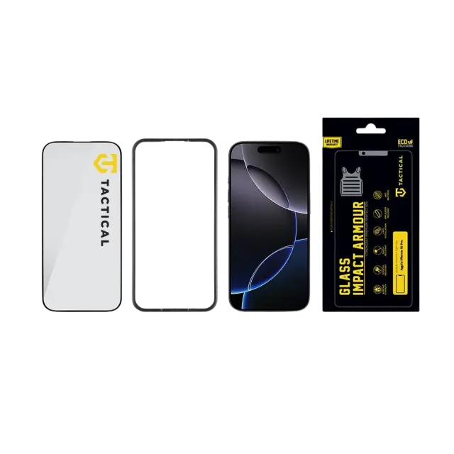 Tactical Glass Impact Armour for Apple iPhone 16 Pro/17 3