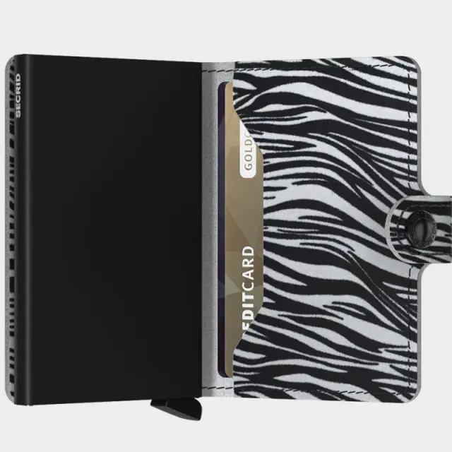 Δερμάτινο Πορτοφόλι Secrid Miniwallet Zebra Light Grey Ασπρόμαυρο - ONESIZE 2