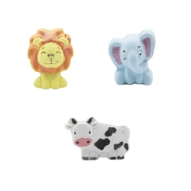 Becasan Bodycare Animal Bath Bombs – Λιοντάρι, Ελέφαντας, Αγελάδα