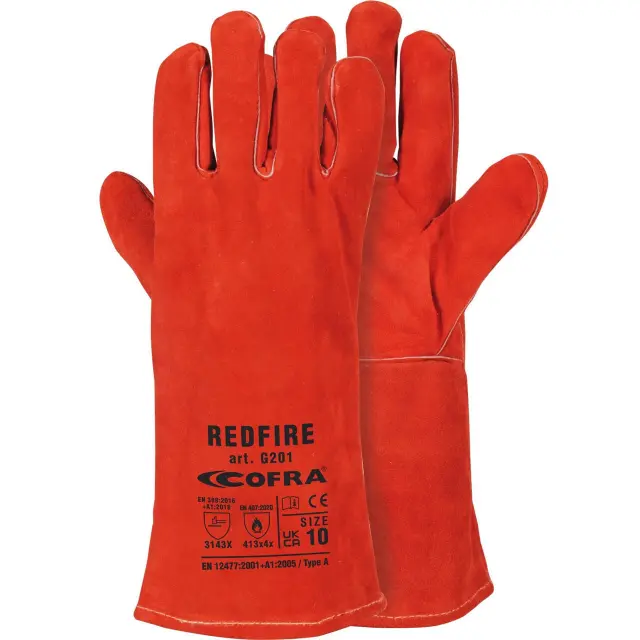 Γάντια Δερμάτινα πυρίμαχα Cofra Redfire - 10