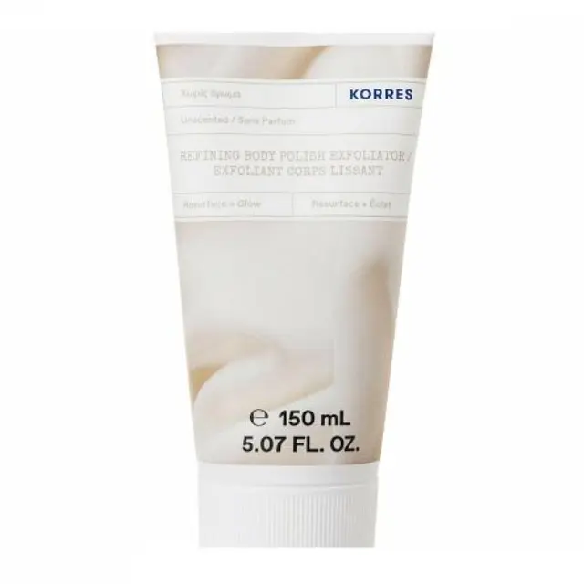 Korres Unscented Refining Body Polish Exfoliator Aπολεπιστικό Σώματος για Καθαρισμό και Άμεση Λάμψη Χωρίς Άρωμα, 150ml
