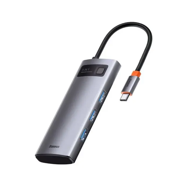 Baseus Docking Station Metal Gleam Series 5in1 Multifunctional USB-C PD 100W HDMI 4K 30 Hz 3x USB 3.2 Gen 1