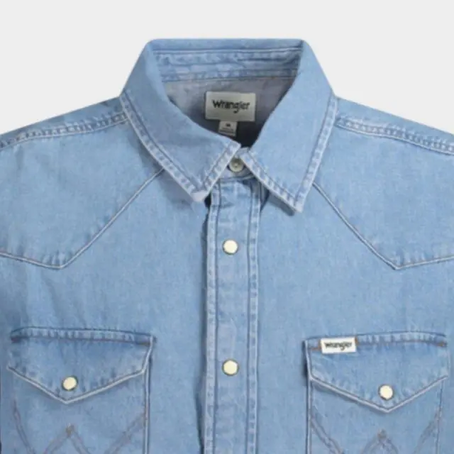 Πουκάμισο Wrangler 112362375_AZBRIGHT Μπλε - S 3