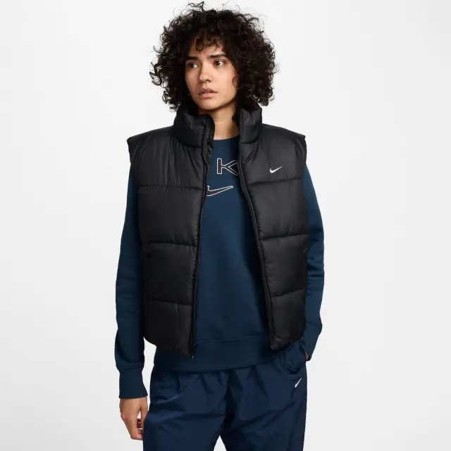 Nike Sportswear Classic Puffer Vest (FZ5922-010) - Μαύρο