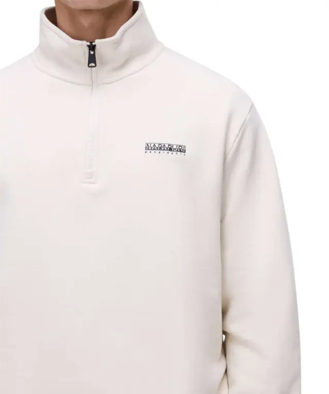 Napapijri - Ανδρικό Φούτερ Με Κουκούλα B Small Box Relaxed Fit NP0A88TO-N1J Εκρού - L 3